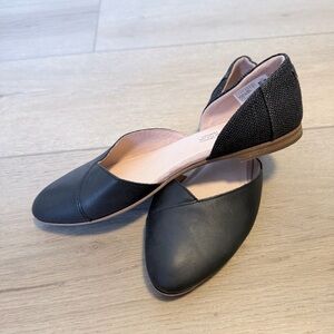 🌶️ TOMS Julie D'Orsay Black Flat. Size 9W
